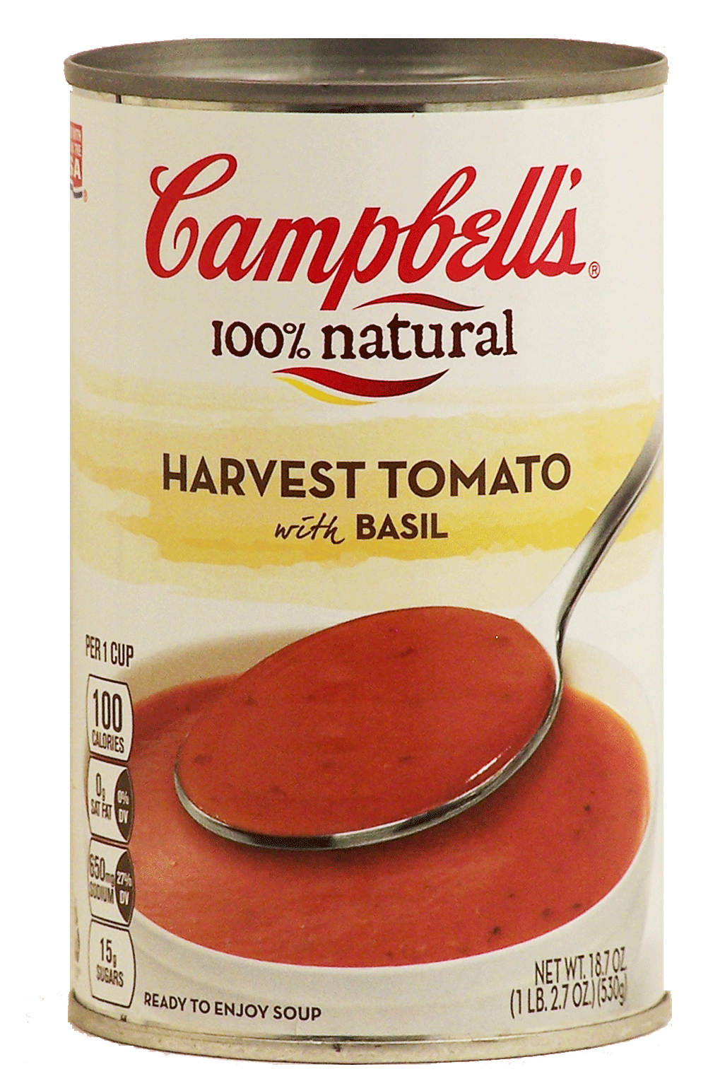 Campbell's 100% Natural Harvest Tomato w/Basil Full-Size Picture